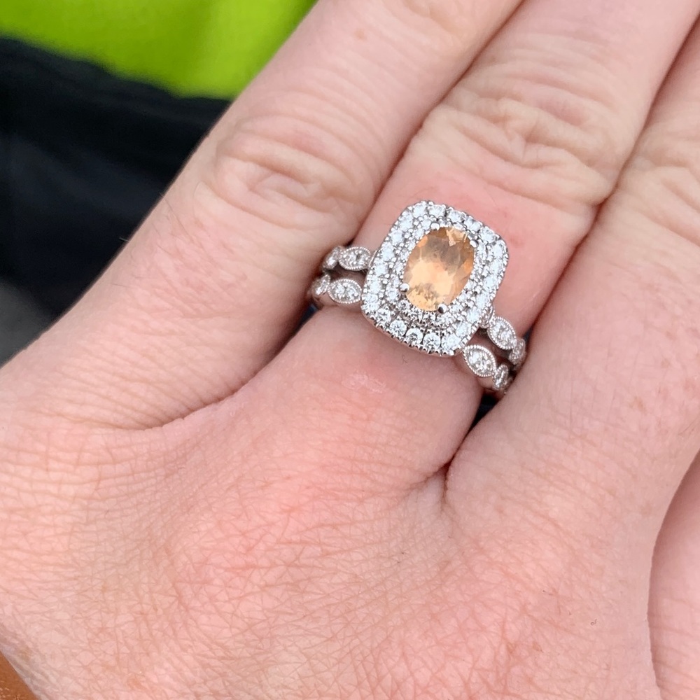 Neil lane morganite diamond ring.